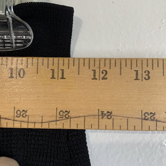 Scanlan Theodore Crepe Knit Pencil Straight Skirt Medium Black Designer Office - Picture 9 of 12